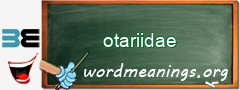 WordMeaning blackboard for otariidae